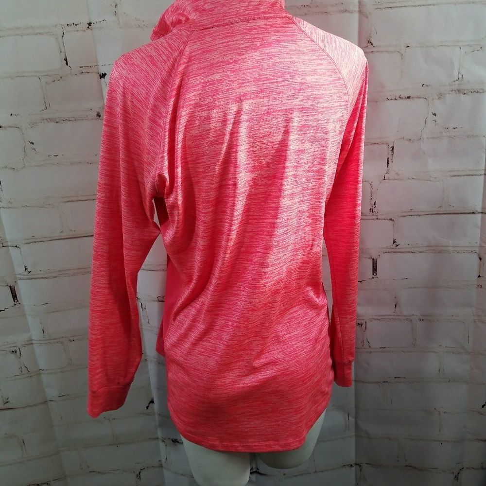 5/$25 Women's orange athletic top half zip collared - Picture 3 of 5